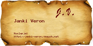 Janki Veron névjegykártya